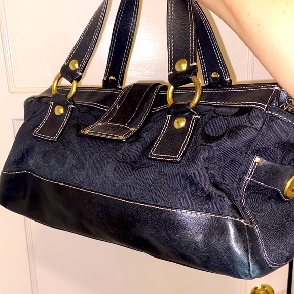 Coach MANDY Legacy Limited Edition Signature Jacquard Leather Satchel Handbag - Picture 5 of 15